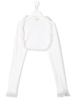 Monnalisa кардиган с оборками из тюля
