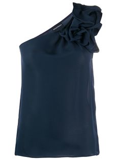 Emporio Armani топ асимметричного кроя с оборками