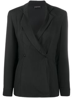 Emporio Armani приталенный двубортный блейзер
