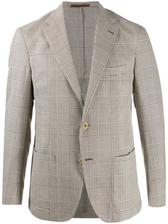 Eleventy однобортный пиджак в клетку