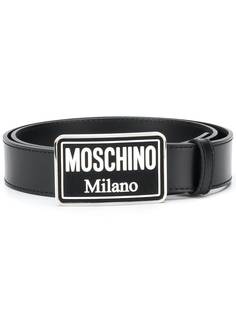 Moschino ремень с эмалированной пряжкой