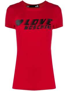 Love Moschino футболка с круглым вырезом и логотипом