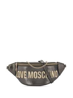 Love Moschino поясная сумка с нашивкой-логотипом