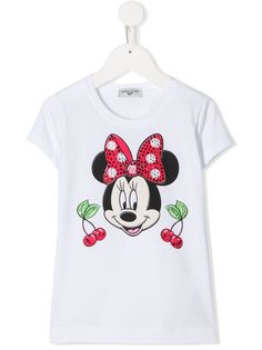 Monnalisa декорированная футболка с принтом Minnie Mouse
