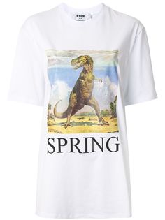 MSGM футболка с принтом