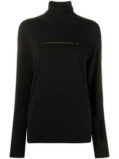 Mm6 Maison Margiela джемпер с высоким воротником и декоративной строчкой