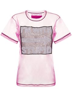 Viktor & Rolf прозрачная футболка Im With Stupid