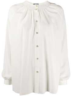 Fay silk ruched neckline blouse