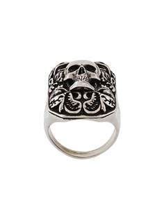 Alexander McQueen кольцо с гравировкой