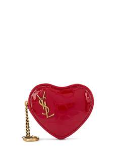 Saint Laurent кошелек для монет с тиснением под крокодиловую кожу
