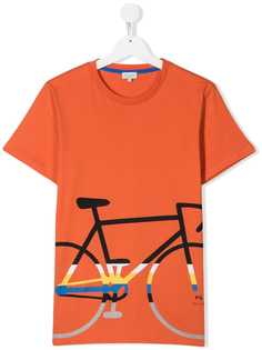 Paul Smith Junior TEEM bike-print cotton T-shirt