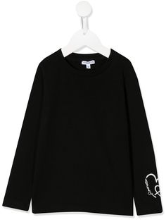 Simonetta long sleeve glitter heart T-shirt