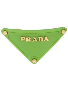 Prada заколка для волос с металлическим логотипом