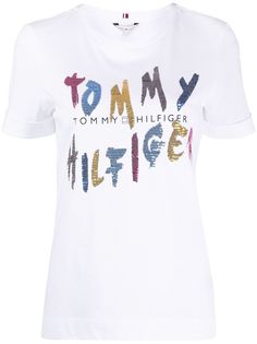 Tommy Hilfiger футболка с графичным принтом