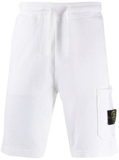 Stone Island шорты с кулиской и нашивкой-логотипом
