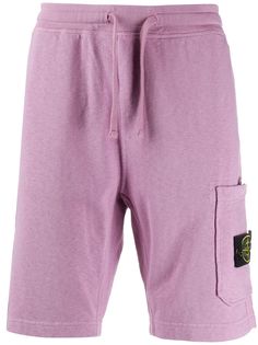 Stone Island шорты с кулиской и нашивкой-логотипом
