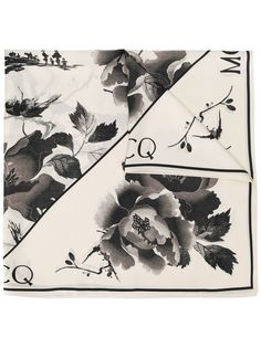 McQ Alexander McQueen легкий платок с цветочным принтом