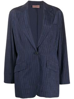 Romeo Gigli Pre-Owned полосатый блейзер 1990-х годов