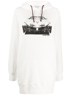 Golden Goose longline car print hoodie