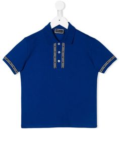 Young Versace рубашка-поло с вышитым логотипом