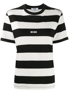 MSGM футболка в полоску с логотипом