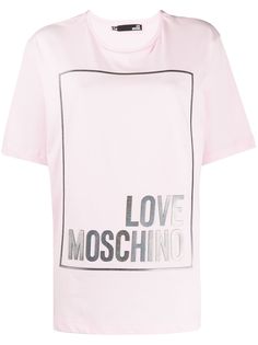 Love Moschino футболка оверсайз с логотипом