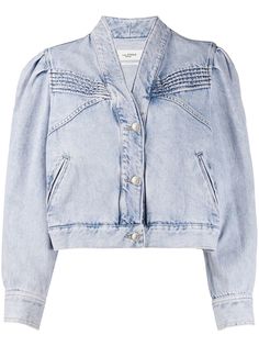 Isabel Marant Étoile v-neck cropped denim jacket