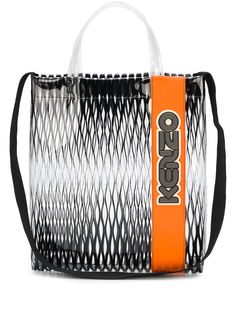 Kenzo mesh print clear tote bag