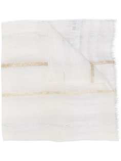 Peserico striped print scarf