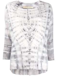 Raquel Allegra Cocoon three-quarter sleeved top