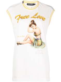 Dolce & Gabbana топ без рукавов Free Love