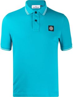 Stone Island рубашка-поло с нашивкой-логотипом
