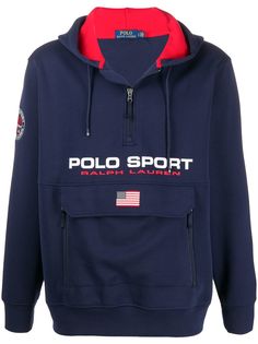 Polo Ralph Lauren худи с воротником на молнии и логотипом