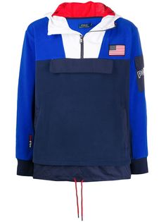 Polo Ralph Lauren худи на молнии в стиле колор-блок