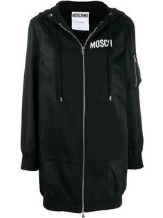 Moschino куртка с капюшоном и логотипом