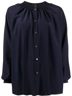 Fay collarless blouse