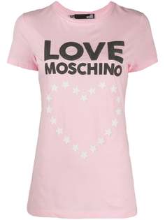 Love Moschino heart logo print T-shirt