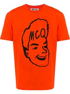 McQ Alexander McQueen lace logo print T-shirt