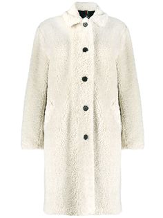 PS Paul Smith faux-shearling single-breasted coat