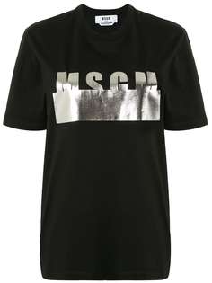 MSGM футболка со светоотражающим принтом