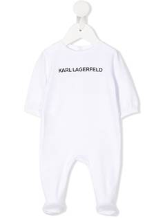 Karl Lagerfeld Kids комбинезон для новорожденного с логотипом