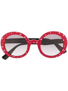 Miu Miu Eyewear circle frame star print sunglasses