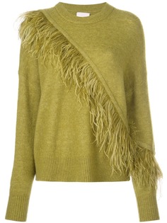 Cinq A Sept джемпер Merritt с перьями