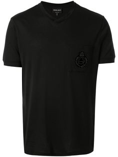 Giorgio Armani футболка с нашивкой-логотипом