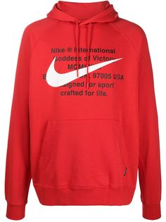 Nike logo-print hooded sweatshirt