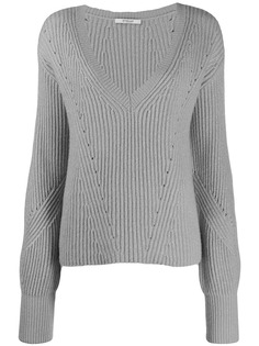 Derek Lam 10 Crosby кашемировый свитер в рубчик с V-образным вырезом и рукавами колокол