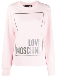 Love Moschino толстовка с вышитым логотипом
