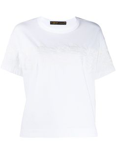 Sacai short sleeve embroidered floral T-shirt