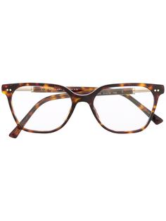 Bvlgari rectangular tortoise-shell glasses