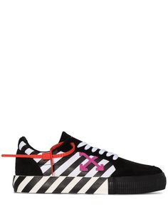 Off-White кроссовки с полосками и логотипом